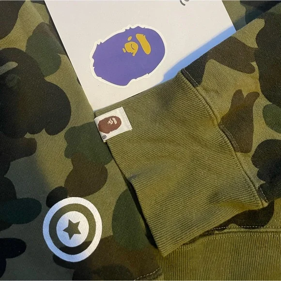 ABC Camo Bape Zipper Long Sleeve